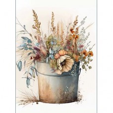 FLORAL BEAUTIES GREETING CARD Floral Bucket 8